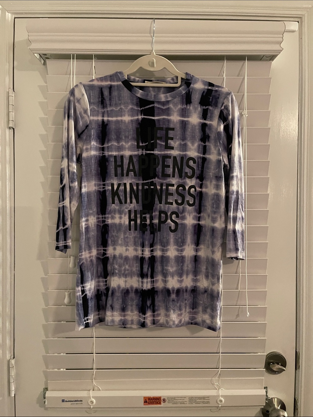 Tie-Dye Long Sleeve Tee - Navy/White - NWOT